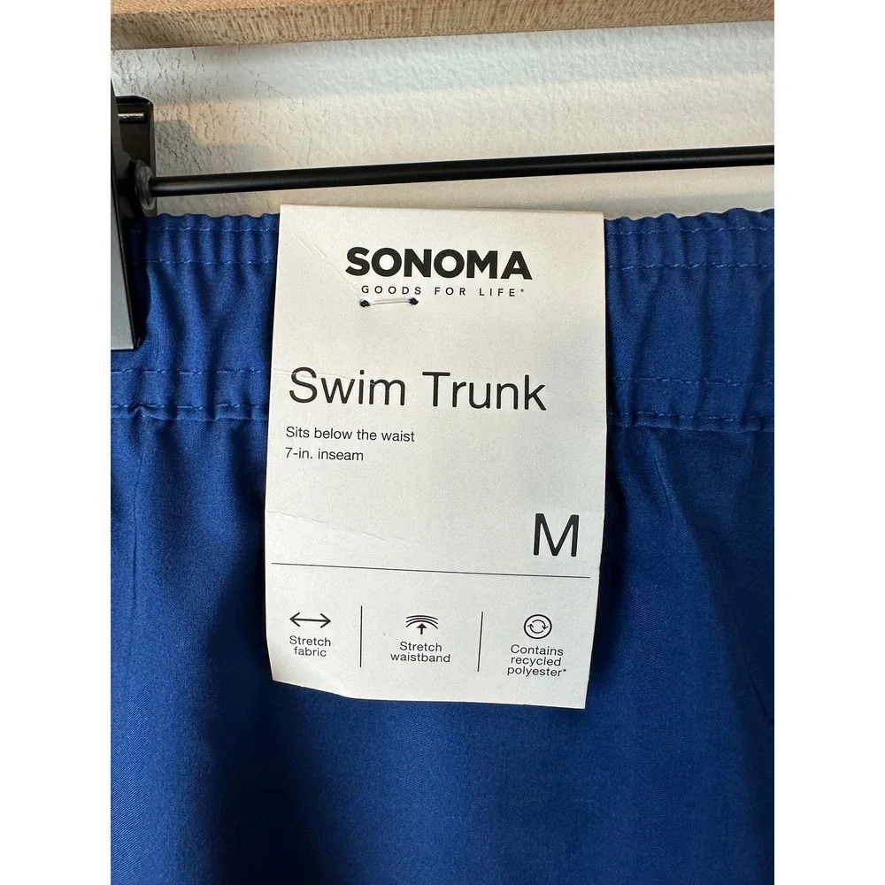 SONOMA Kohls Men's Rainbow Pride Flag Swim Trunks NWT Travel Vacation Medium